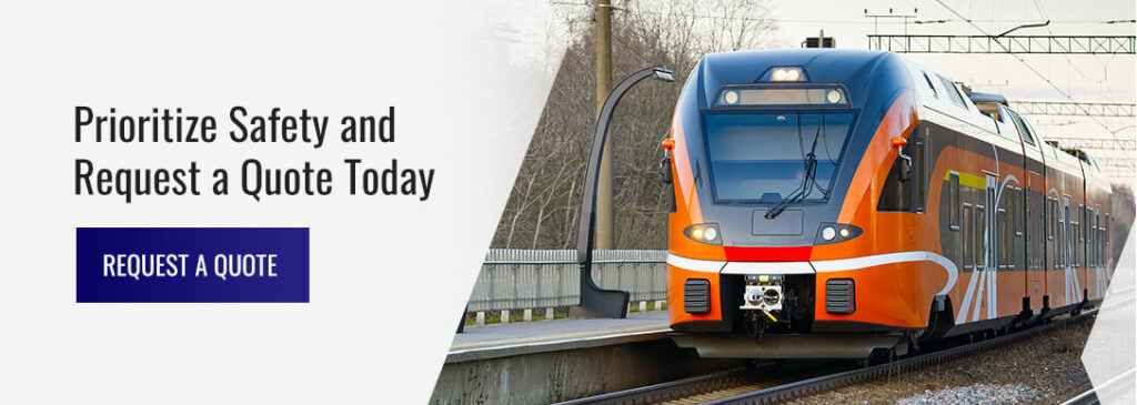 Train at the station platform