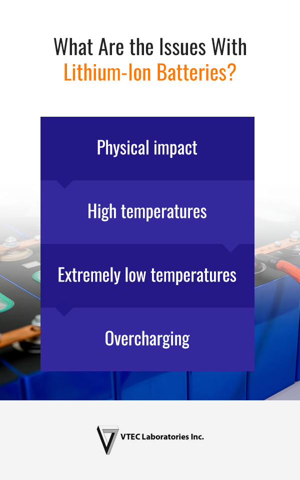 What are the issues with lithium batteries?